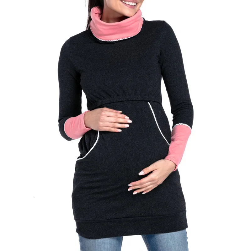 Autumn Winter Breastfeeding Maternity Hoodies Nursing Clothes For Pregnant Women Pregnancy Mother Lactation Maternity Sweater