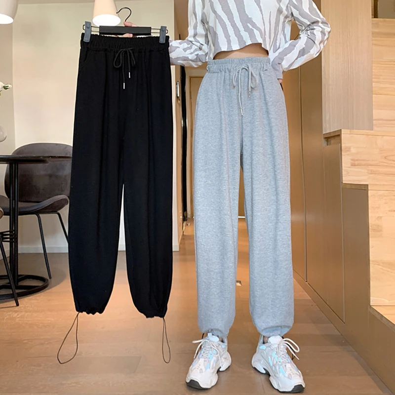 

New Autumn Winter High Waist Harem Pants Women Plus Size Loose Black Pants Women Long PlusTrousers SweatpantsFOR 2020
