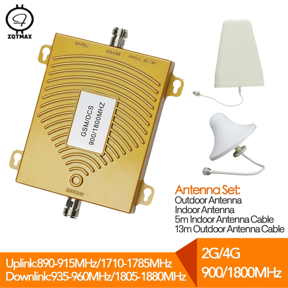 ZQTMAX GSM DCS двухдиапазонный усилитель сигнала 2g 4g мобильный ретранслятор LTE сотовый