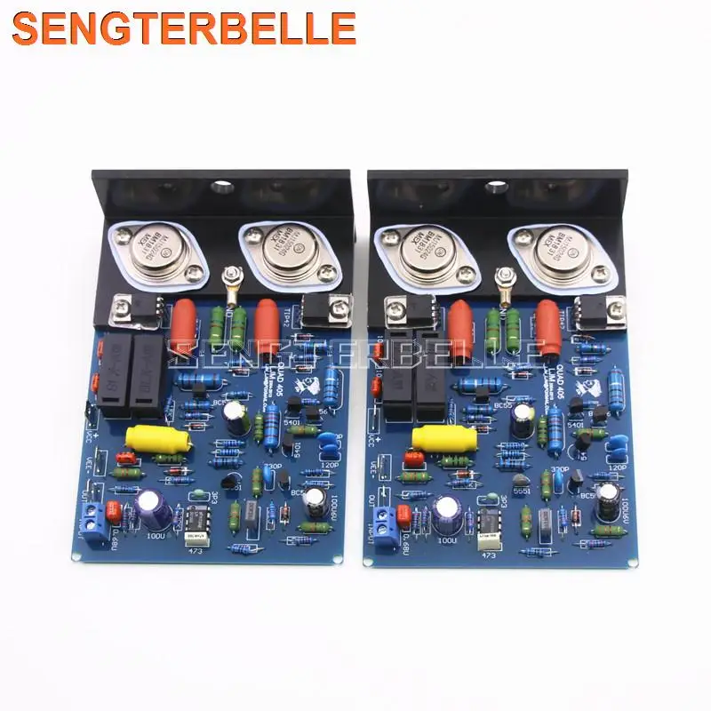 QUAD405 HiFi Stereo Dual Channel Power Amplifier Board MJ15024 Audio Amplifier Finished & Kit assemble tpa3251 hifi stereo dual channel digital audio power amplifier board 175w 175w speaker amp