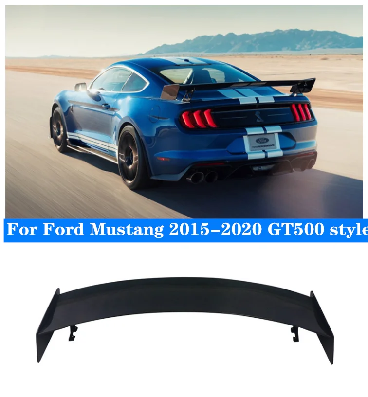 

High quality ABS primer & Carbon Fiber Rear Trunk Lip Spoiler Wing Fits For Ford Mustang 2015-2020 GT500 style