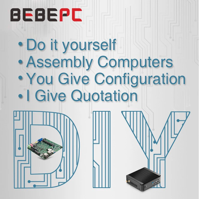DIY Mini-PC разница в цене Link для ПК RAM SSD HDD сети WIFI HDMI + VGA Bluetooth COM вентилятор/без