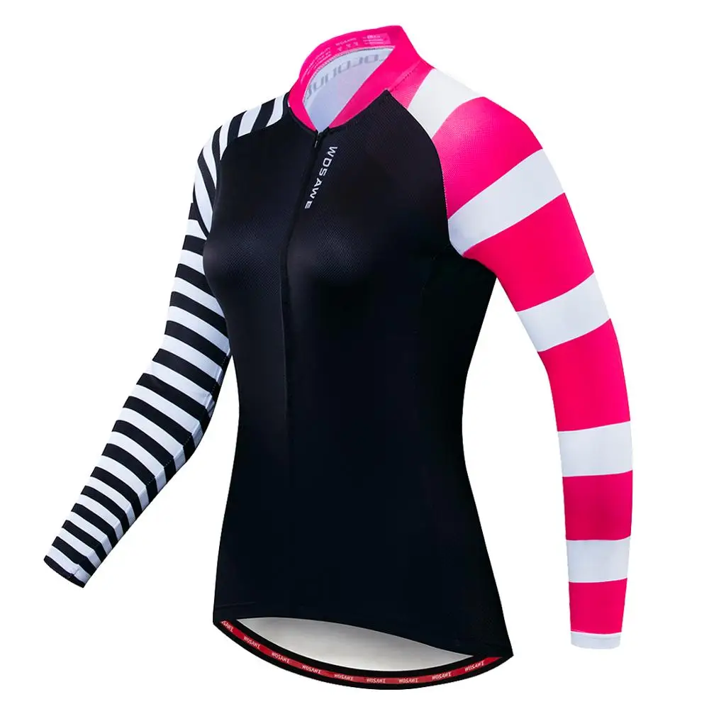WOSAWE Женская велосипедная футболка Топы рубашка с длинным рукавом для езды на