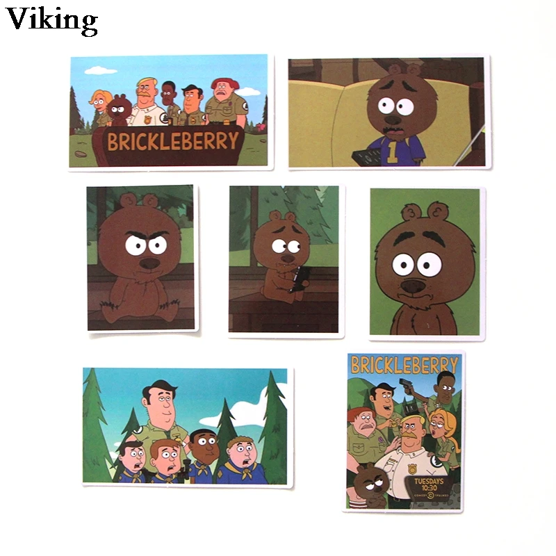 19 шт./компл. Brickleberry смешная наклейка s DIY Наклейка s для чемодана багажа ноутбука автомобиля Водонепроницаемая наклейка s Наклейка на скейтборд G0179