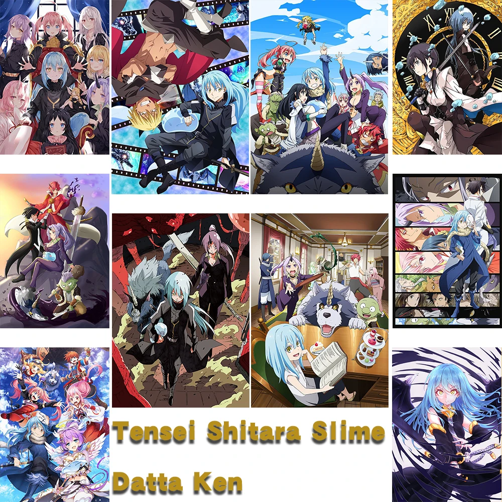 Винтажный Ретро-постер Tensei Shitara Slime Datta Ken из аниме серий крафт-бумаги для