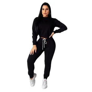 

Women Tracksuit 2 Piece Set 2019 Autumn Winter Sweat Suits Sweatshirt Top and Pants Sportswear Ladies Casual Two Piece Outfits