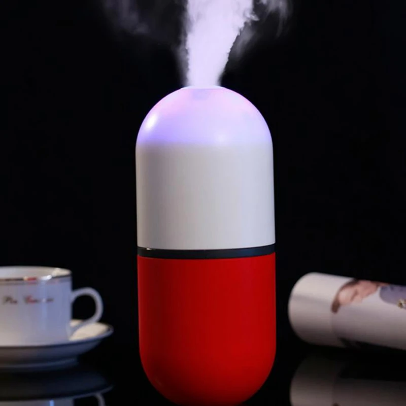 Увлажнитель воздуха в форме капсулы, Usb мини-увлажнитель для автомобиля, портативный ароматический масляный диффузор, USB увлажнитель