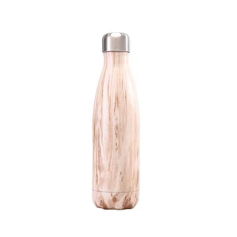 Портативные вакуумные бутылки для воды с двойными стенками 500 мл, изолированные из нержавеющей стали, заказной лазерный логотип - Цвет: KW