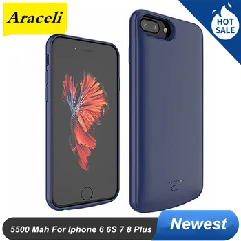 

For Iphone 6 Plus Battery Case Smart Audio Output Battery Case Cover 5500 Mah For Iphone 6 Plus Battery Case 6s 7 8 Plus