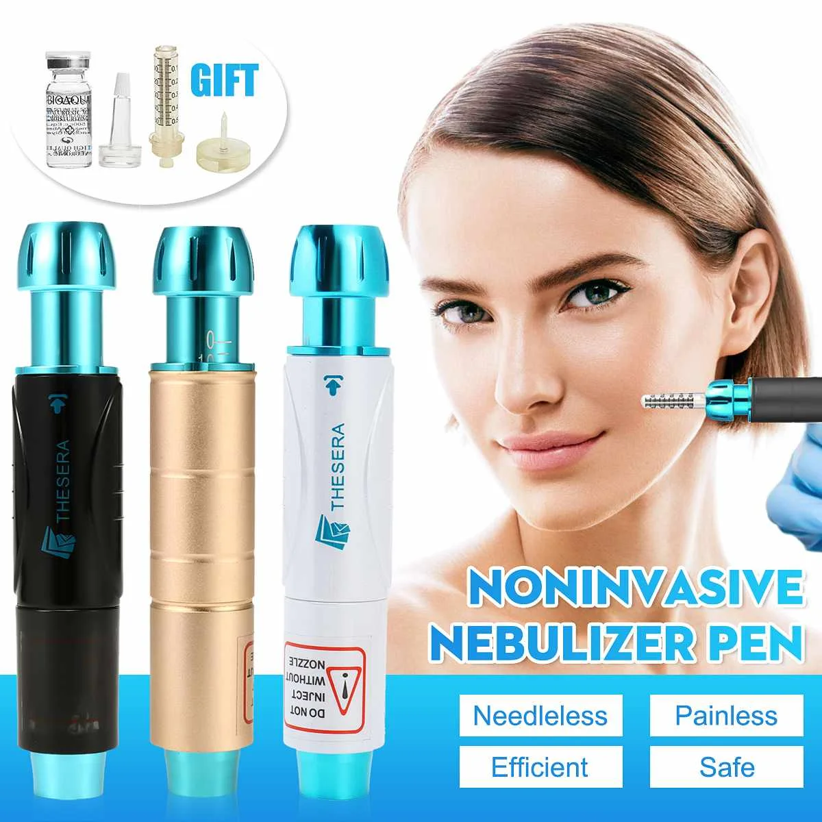 

Painless Needleless Atomizing Introduction Instrument, Skin Moisturizing Rejuvenation Wrinkle remove Tool Home Salon