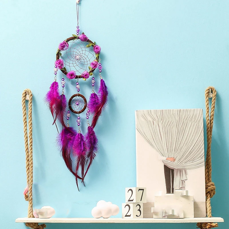 Dream Catcher Wall Hanging Tassel Feather Dream Catcher Evil Eye Key Chain Home Decoration