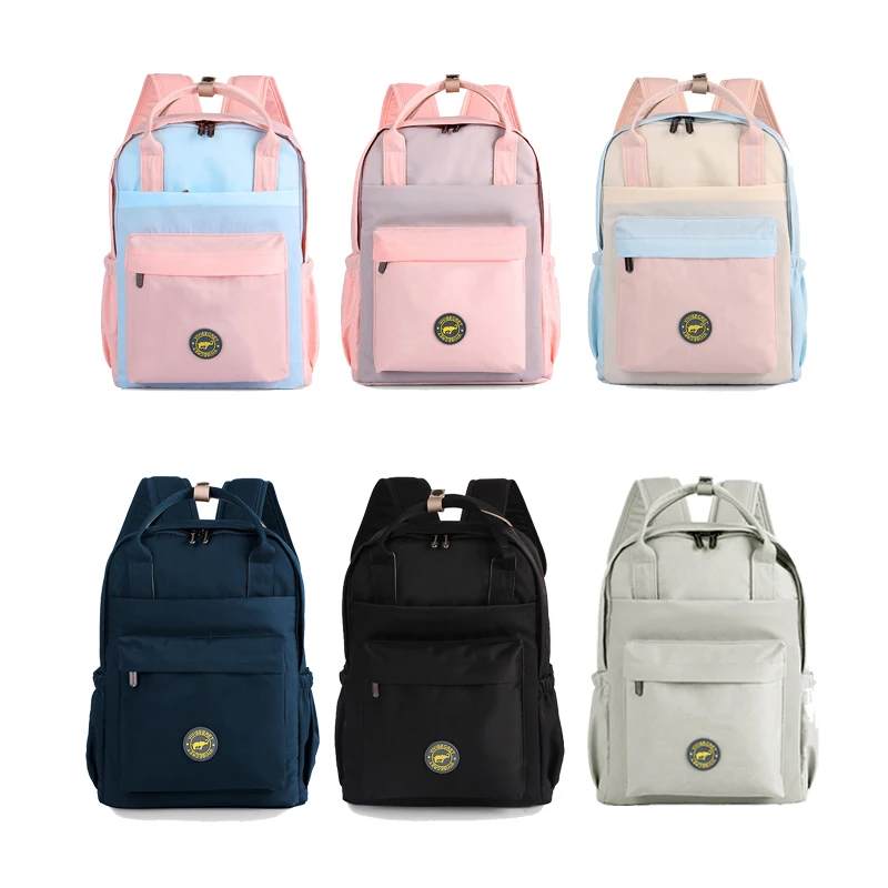 New Multifunction Women Backpack Waterproof Polyester Bag Solid Color Laptop Backpacks Schoolbag For Teenager Girls Boys Travel