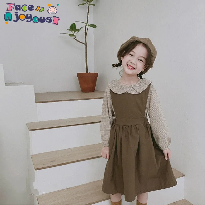 Новое весеннее детское платье для девочек платья для детей 3-7 лет жилет без рукавов для девочек платье принцессы Одежда для маленьких девочек