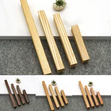 Natural Solid Wood Cabinet Pulls With Screw Kitchen Beech Cupboard Knobs Wardrobe Drawer Closet Dresser Handle мебельные ручки