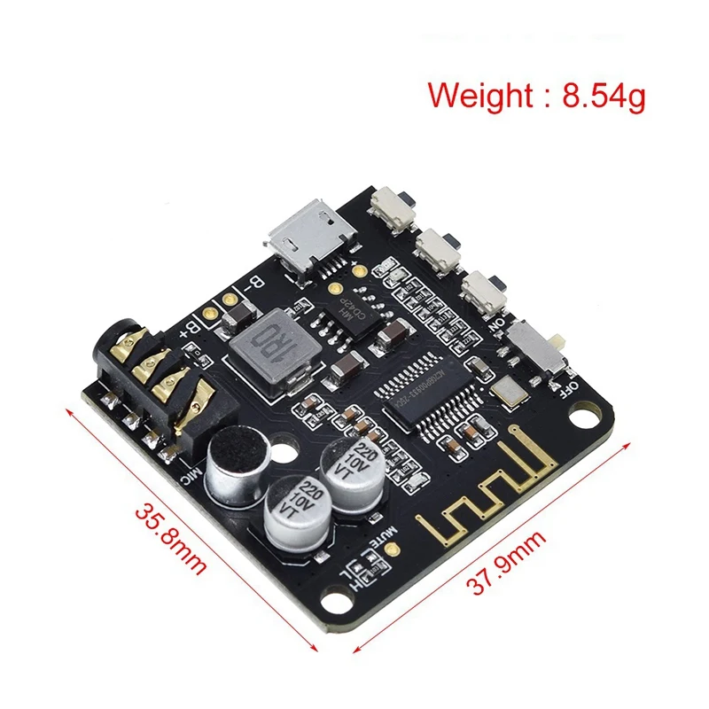 TZT Bluetooth-5.0 Decoder Audio Board BT5.0 PRO MP3 Verlustfreier Player Stereo Musikverstärker Modul mit Gehäuse – Detail 15