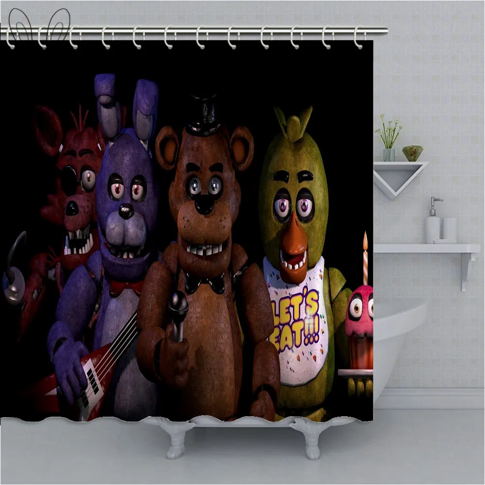 73516 «Five Nights at Freddy's», «пять ночей мультфильм 3D Водонепроницаемый душ Шторы игрушка медведь Экологически чистая фабричная Ванная комната Шторы Экран с наборы для ухода за кожей - Цвет: 73516