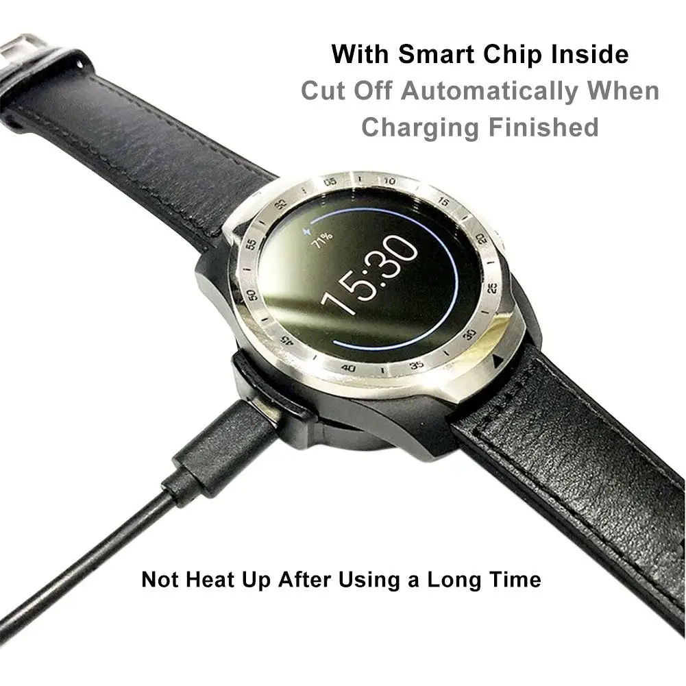 Для TicWatch Pro USB данных и док-станции зарядный кабель Bluetooth Смарт-часы зарядное устройство с кабелем 1 м Сильный магнитный всасывающий дизайн