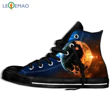 Прогулочные парусиновые ботинки; дышащая обувь для сна; Звездная ночь; Цвет фиолетовый, синий; Galaxy; Мужская Спортивная обувь унисекс; классические кроссовки