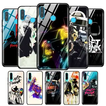 Перейти на Алиэкспресс и купить Закаленное стекло для huawei P20 P30 mate 10 20 30 Lite Pro mate 20X5G P Smart Pro 2019 чехол Daft Punk