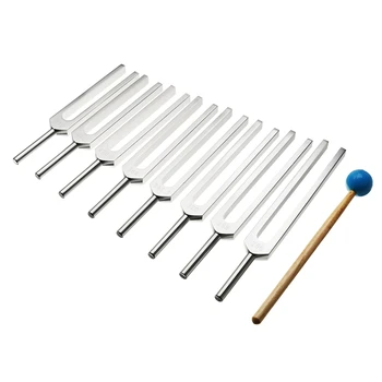 

8Pcs/Set Aluminum Medical Tuning Fork Healing Sound Vibration Therapy 256Hz+288Hz+320Hz+341Hz+384Hz+426Hz+480Hz+512Hz