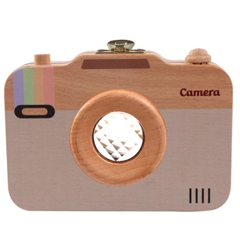 

Wooden Tooth Storage Box for Baby Gift Camera Shape Deciduous Tooth Storage Box Organizer Milk Teeth Collect Organizer Keepsake