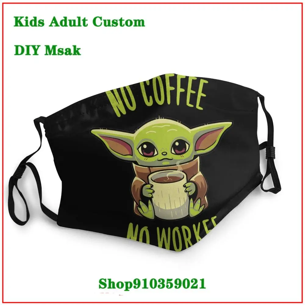 Маска для лица Звездная война yoda no coffee work сделай сам высокого качества |