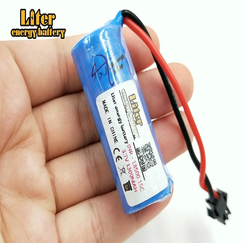 3,7 в 1300 мАч Lipo батарея для дистанционного управления Вертолет Лодка оптовая продажа 3,7 в 1300 мАч игрушка на батареях Lipo батарея 18500 штекер SM