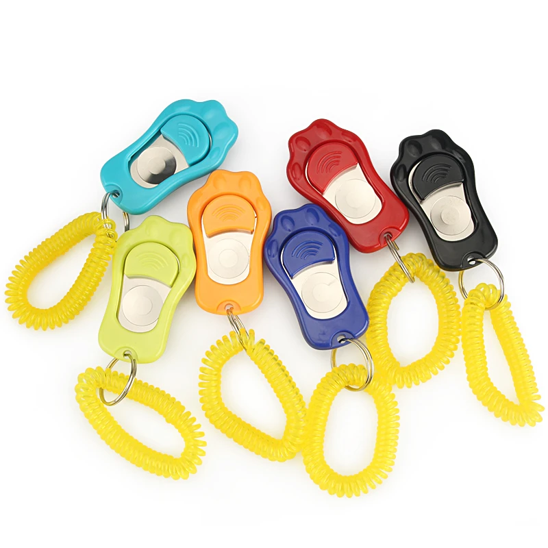 2PCS Paw Shape Dog Clicker Toys Pet Tranining Clickers Obedience Dog