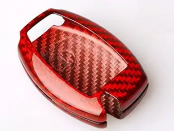 

For Mercedes Benz All Class Red Carbon Fiber Remote Smart Key Case Holder Cover