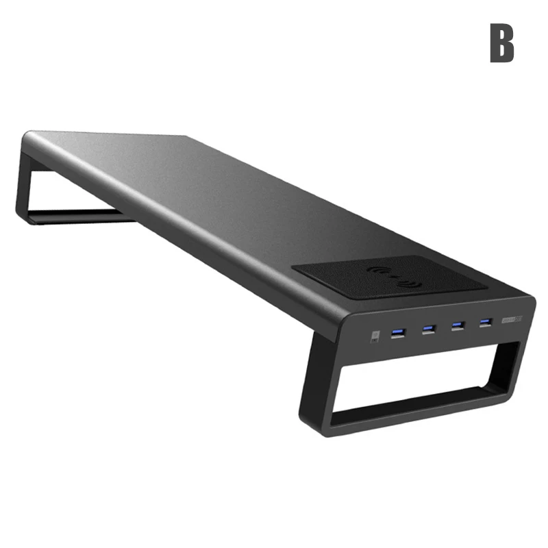 Умная база Алюминий сплав компьютера ноутбука Подставка с 4 USB 3 0 Поддержка