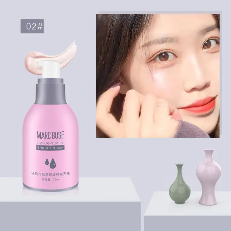 Макияж хайлайтер Shimmer Body Luminizer жидкий хайлайтер долговечный водонепроницаемый Осветляющий Сияющий перламутровый белый хайлайтер
