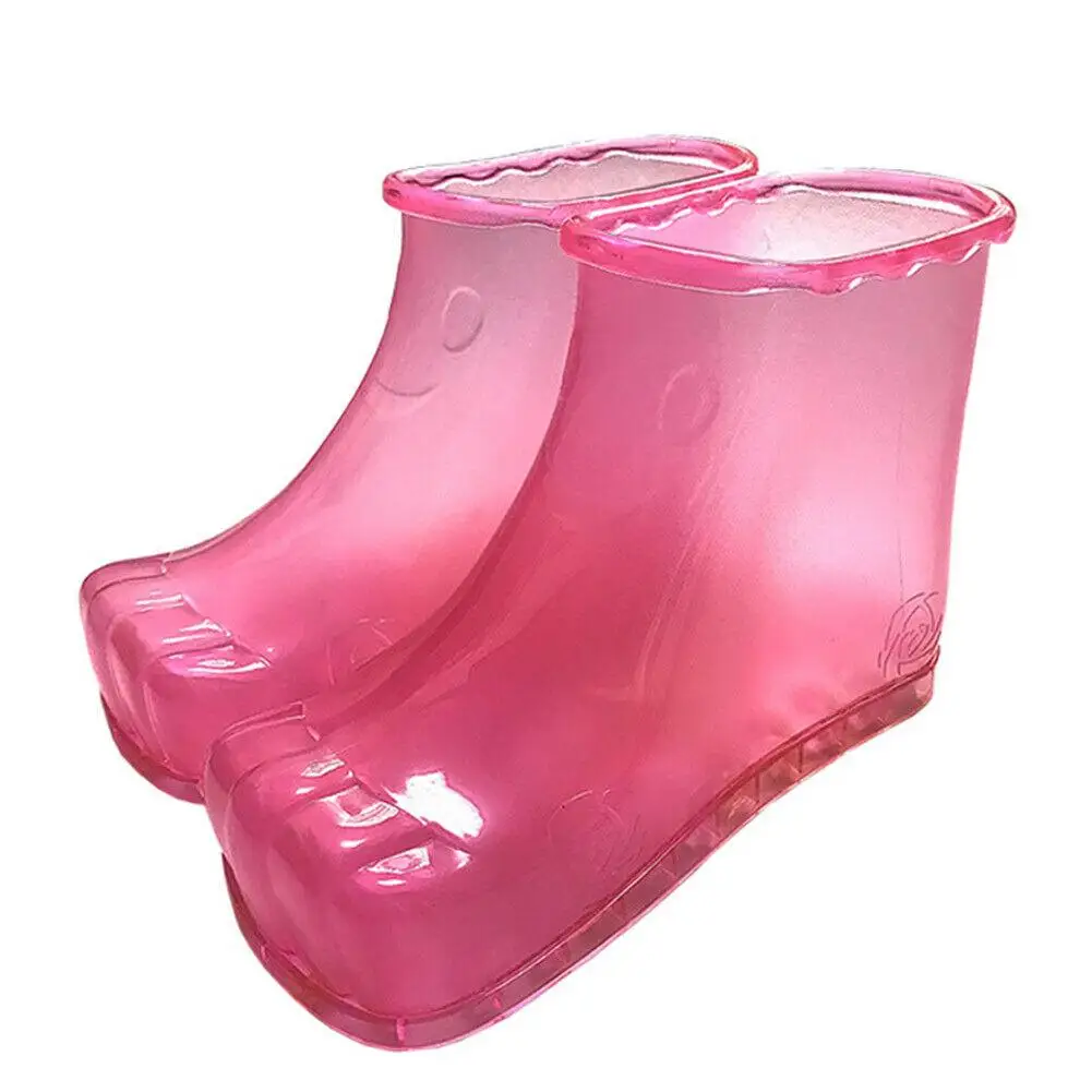 Hot！Women Foot Soaking Bath Massage Therapy Shoes Boots Sole Relaxation Home Foot Care Hot Water Shoes Woman Neutral Foot Bath - Цвет: 04