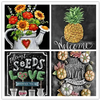 

Diamond Embroidery Flowers DIY Full drilling Diamond Painting Blackboard drawing New Cross stitch Home Decoration Christmas gift