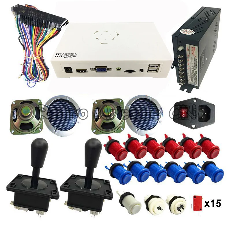 Happ Joystick Аркадная игра DIY Набор 3D Pandora 3188 в 1 для игры JAMMA board zippy джойстик HAPP Стиль Кнопка для аркадных видеоигр наборы - Цвет: Happ Joystick