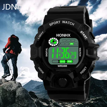 Reloj deportivo de buceo para hombre, resistente al agua, LED, de mano, cómodo, correa de silicona, pantalla luminosa, cronómetro, relógio, 50m