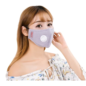 

Unisex Washable Windproof Dust-proof Mouth Muffle Adults Hanging Ear Type Anti-fog and Haze Protective Mask with Breathing Valve