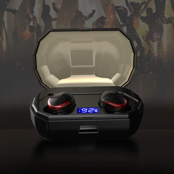 

R10 TWS True Wireless Bluetooth 5.0 Earphone IPX7 Waterproof Stereo Mini Earbuds 2000mAh LED Smart Power Bank Phone Holder