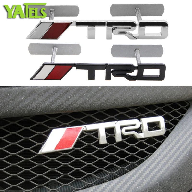 

HOT 1 set Car Front grille badge Labeling Car Decoration Sticker For Toyota TRD corolla chr avensis yaris Camry Car accessories