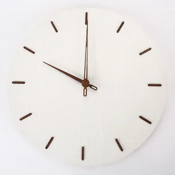 

Simple and European Clock Fashion Modern Walnut Pointer Living Room Decoration Art Wood Tick Clock Digital 9 Mm Sheet Acrylic