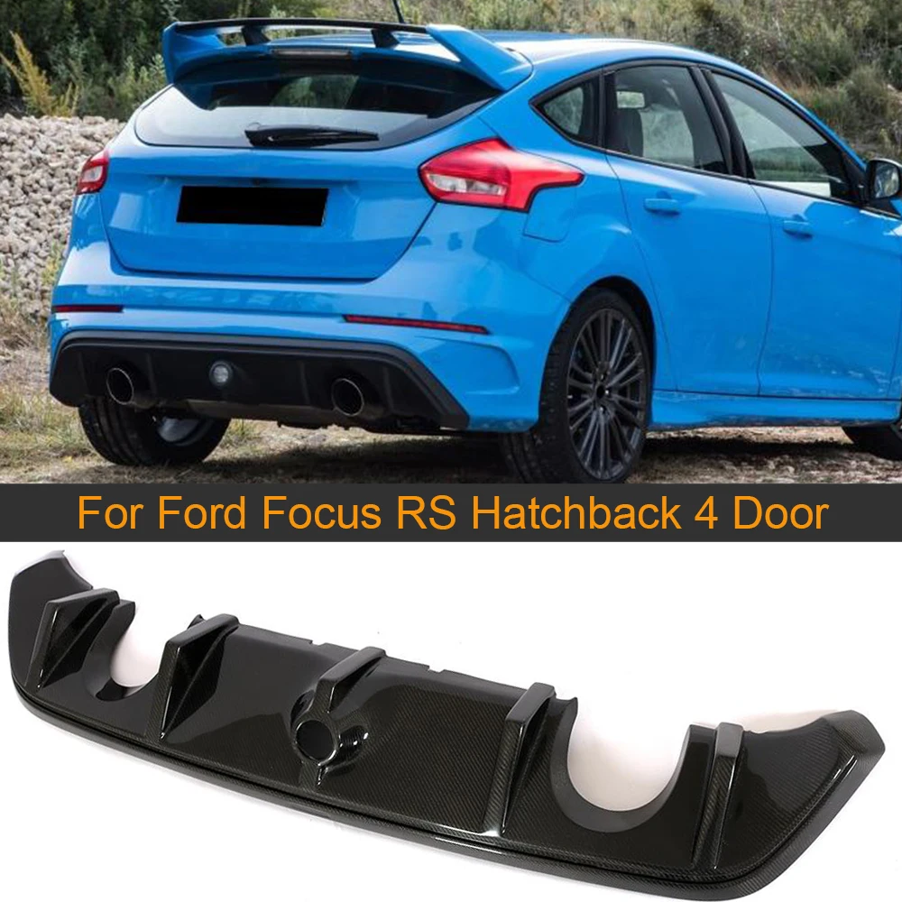 Углеродное волокно/Черный FRP диффузор для заднего бампера автомобиля Ford Focus RS