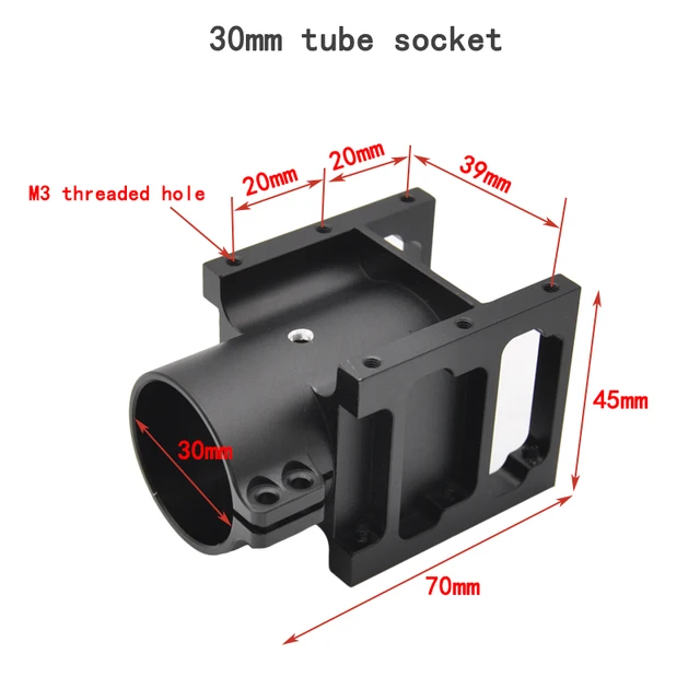 Plant Protection UAV 4035/30mm Aluminum Alloy Metal Tube Base  Carbon Fiber Arm Folding Pipe Clamp