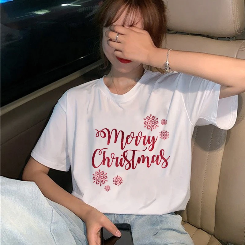 

Lei SAGLY Merry Christmas T Shirt Female Fashion Graphic TShirt Hipster Camiseta Mujer 2019 Oversized Tee Tops Aesthetic Clothe