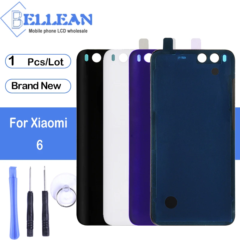 Dinamico MI6 Задняя стеклянная крышка для Xiaomi 6 Задняя крышка батареи стеклянная панель Задняя крышка корпуса Дверь 1 шт. с инструментами