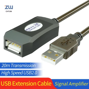 

USB 2.0 Male to Female Data Cable Active Repeater USB2.0 Extender Cord with IC Amplifier USB Extension Cable 10m 5m 15m 20m