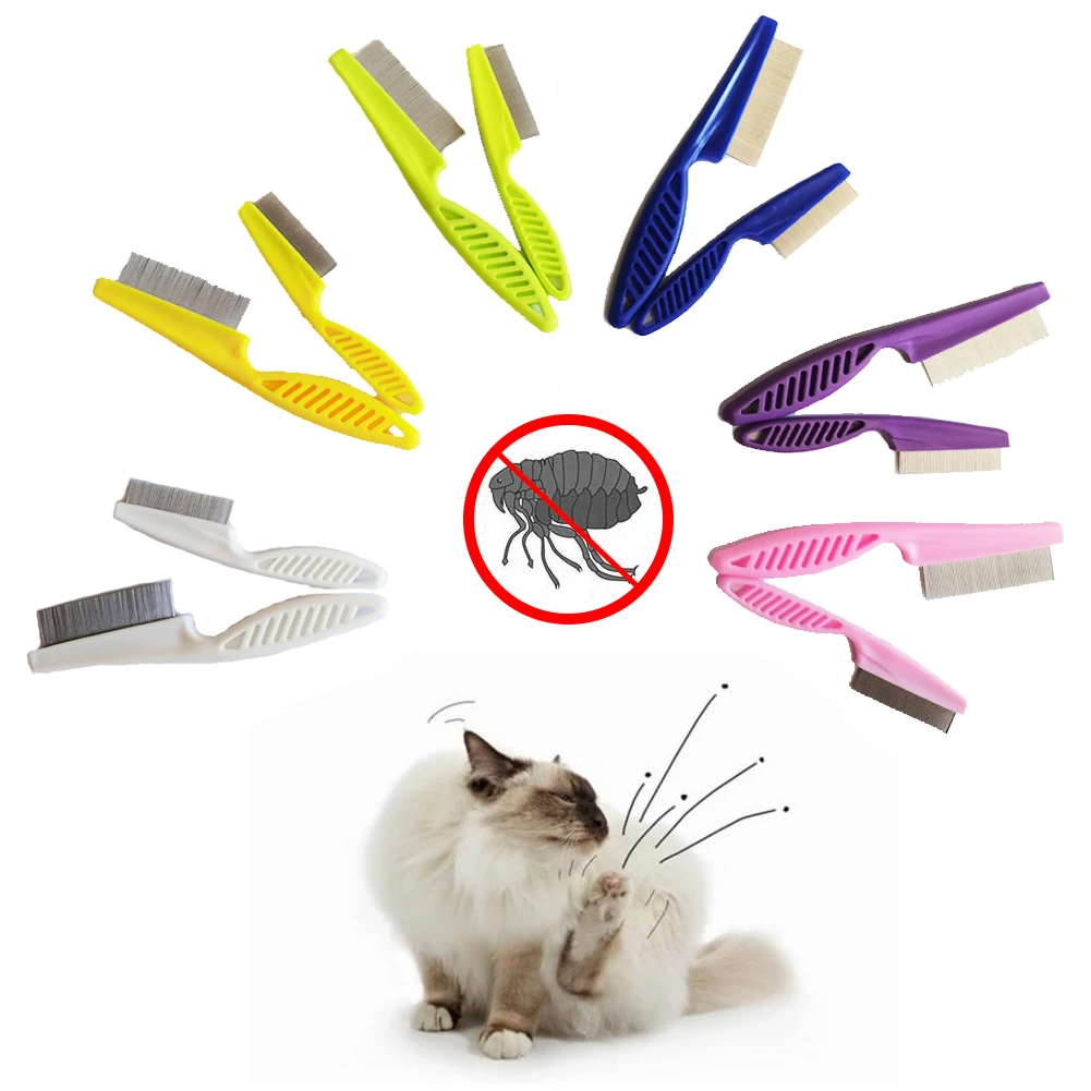 Pet Flea Tick Remover Dog Cat MultiColor Stainless Steel Comfort Hair Grooming Comb Protect Lice Removal Cleaner | Дом и сад