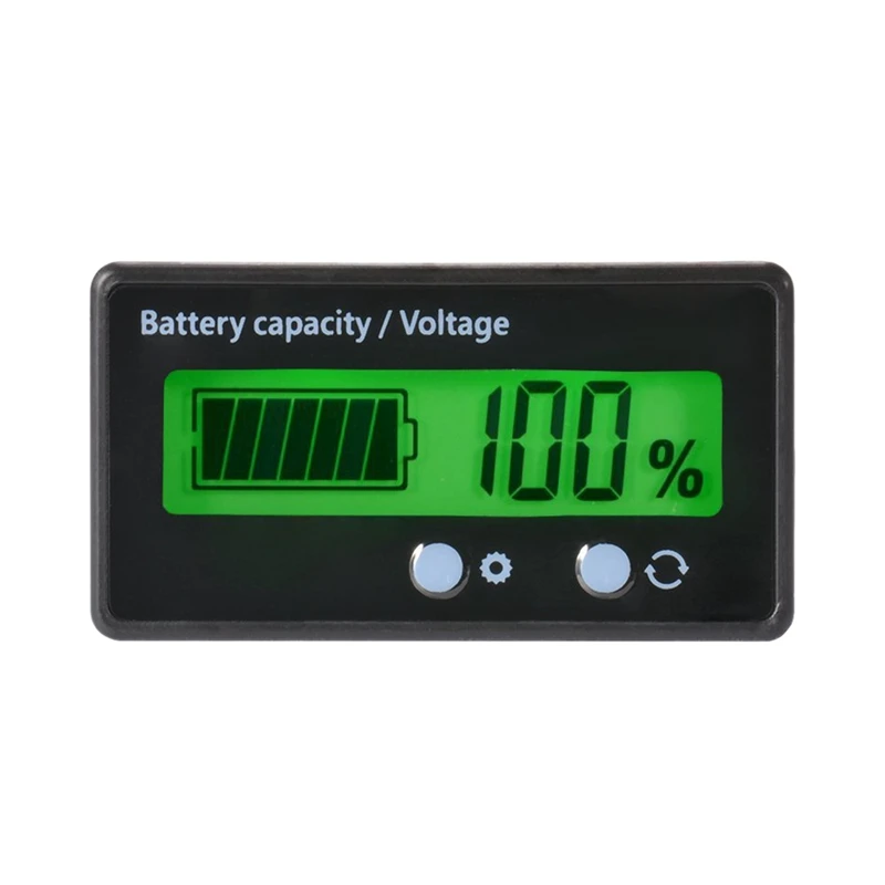 ЖК-монитор емкости батареи, водонепроницаемый 12 V/24 V/36 V/48 V Индикатор состояния свинцово-кислотной батареи, емкость литиевой батареи