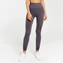 Женские штаны с высокой талией, эластичные, пуш-ап, бесшовные, для женщин, для фитнеса, Спортивная для йоги и бега, леггинсы 3