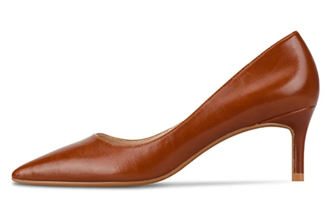 Брендовая обувь; женские туфли-лодочки на высоком каблуке; женские туфли на шпильке; черные свадебные туфли из искусственной кожи на высоком каблуке 10 см; B-0051 - Цвет: brown 6cm heel