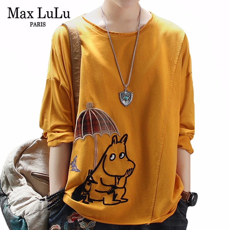 Max LuLu 2020 летние корейские модные стильные женские хлопковые футболки