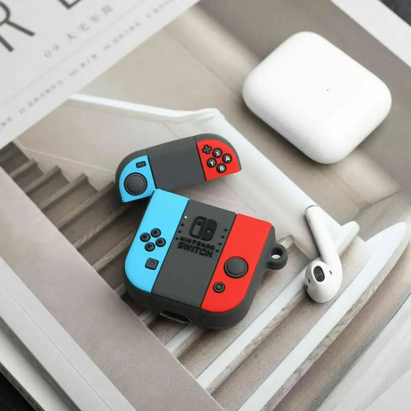 3D чехол для ручных Игровых Наушников NS Switch s для Apple Airpods 1/2, забавный силиконовый защитный чехол для наушников, аксессуары